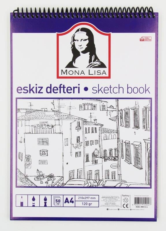 Südor Monalisa Eskiz Defteri A4 120 G 50 Yp Telli