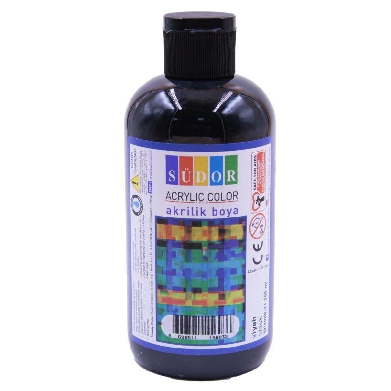 Südor Südor 250 Ml Siyah Akrilik Boya 