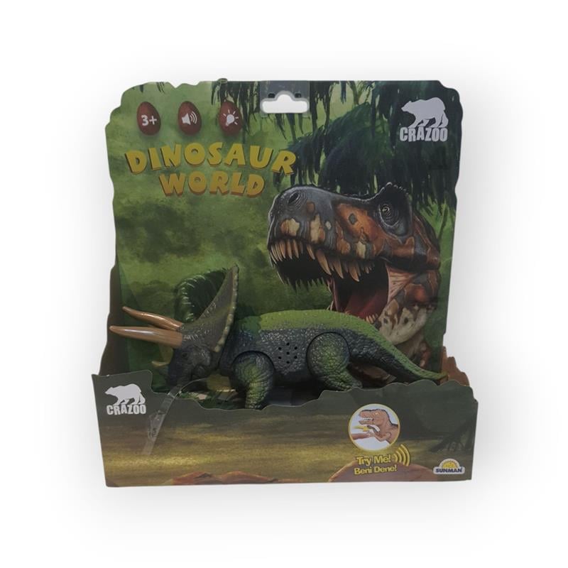 SUNMAN DİNOSAUR WORLD SESLİ VE IŞIKLI DİNOZOR FİGÜRÜ 