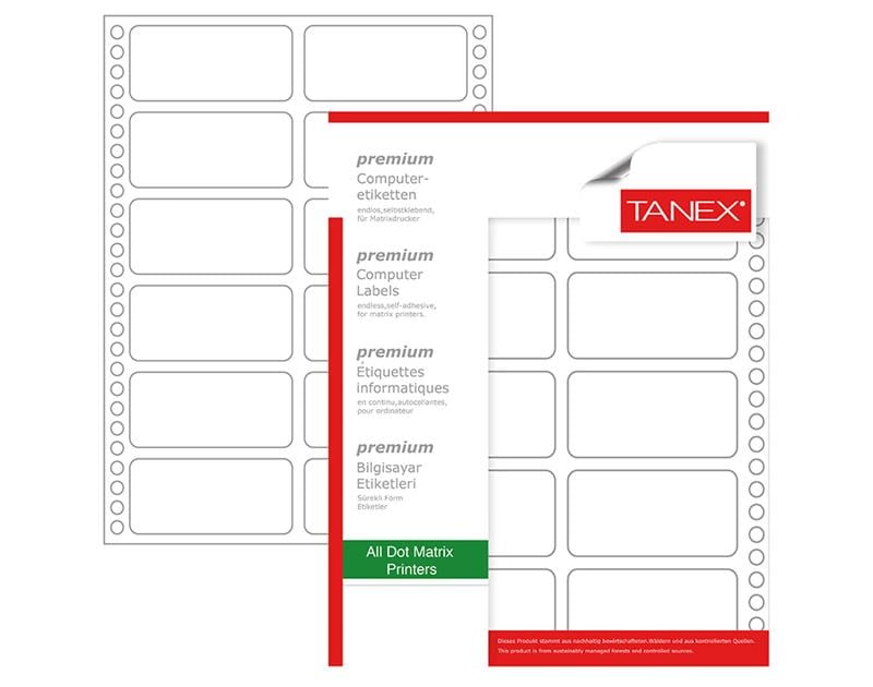 Tanex Bilgisayar Etiket 35x77 Mm 1500 Etiket