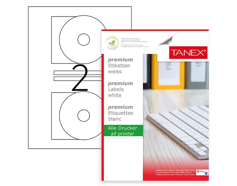 Tanex Laser Etiket Tw-2116 116x41 Mm 100 Adet