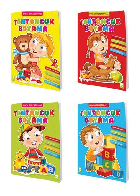 Tontoncuk Boyama Seti - Nokta Birleştirmeli 4 Kitap