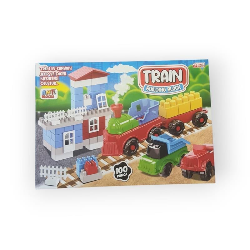 TRAİN BLOK SET 100 PARÇA TREN VE İSTASYON OYUNU 