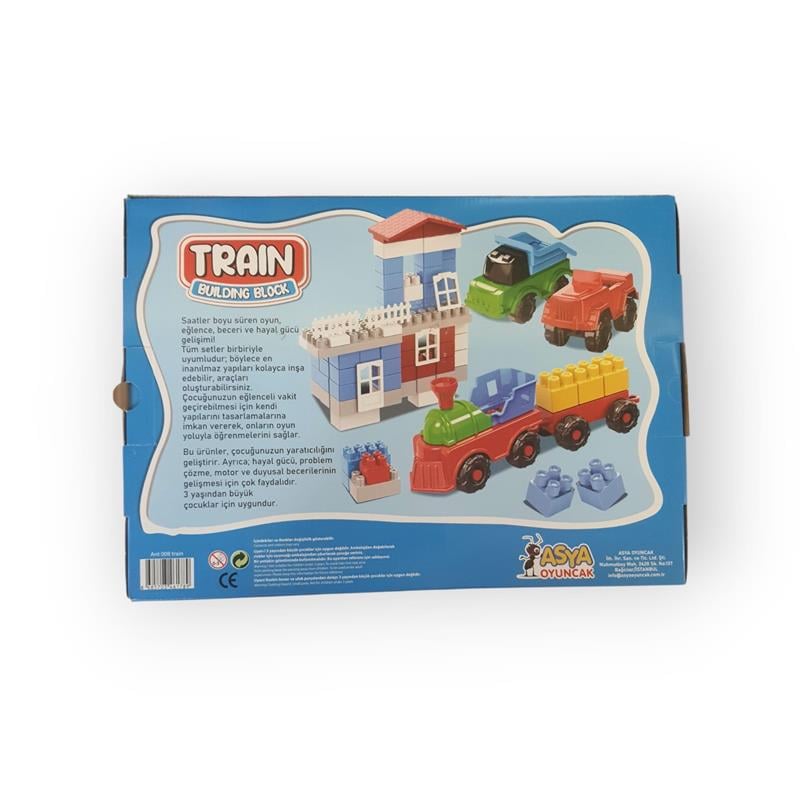 TRAİN BLOK SET 100 PARÇA TREN VE İSTASYON OYUNU 