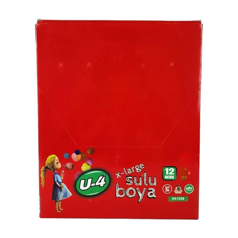 U-4 Sulu Boya 12 Renk X-Large X 1 Adet