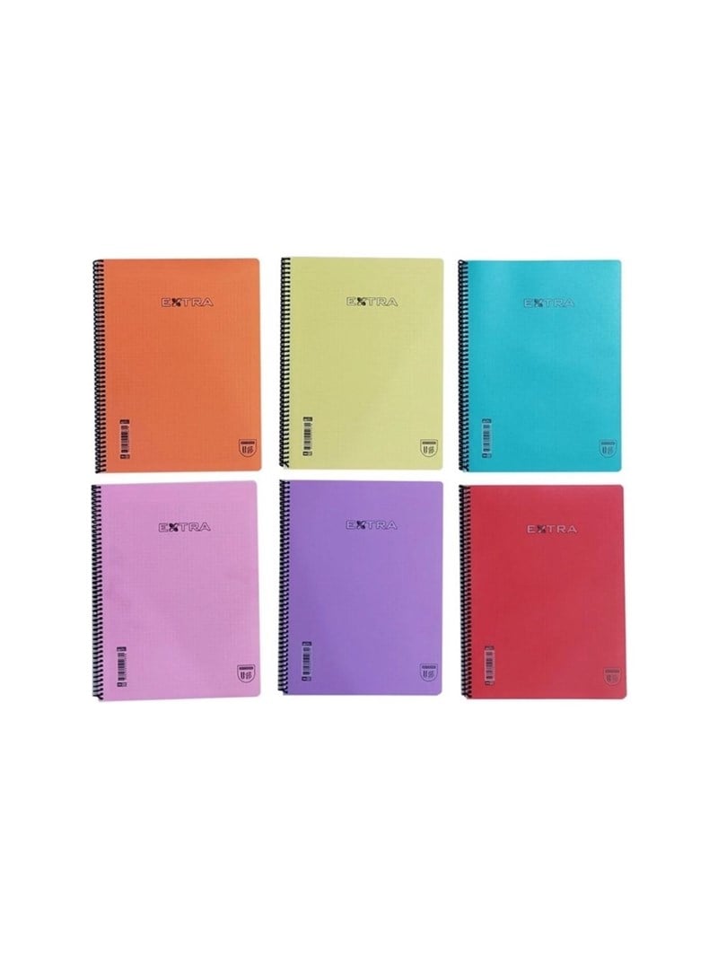 U-deep PP Kapak Spiralli A4 60 Yaprak Kareli Defter 12'li Paket