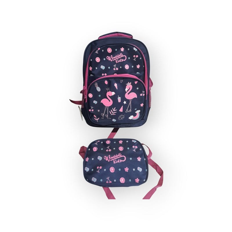 WADDLEL KIDS OVAL FLAMİNGO BESLENME HEDİYELİ İLKOKUL ÇANTASI
