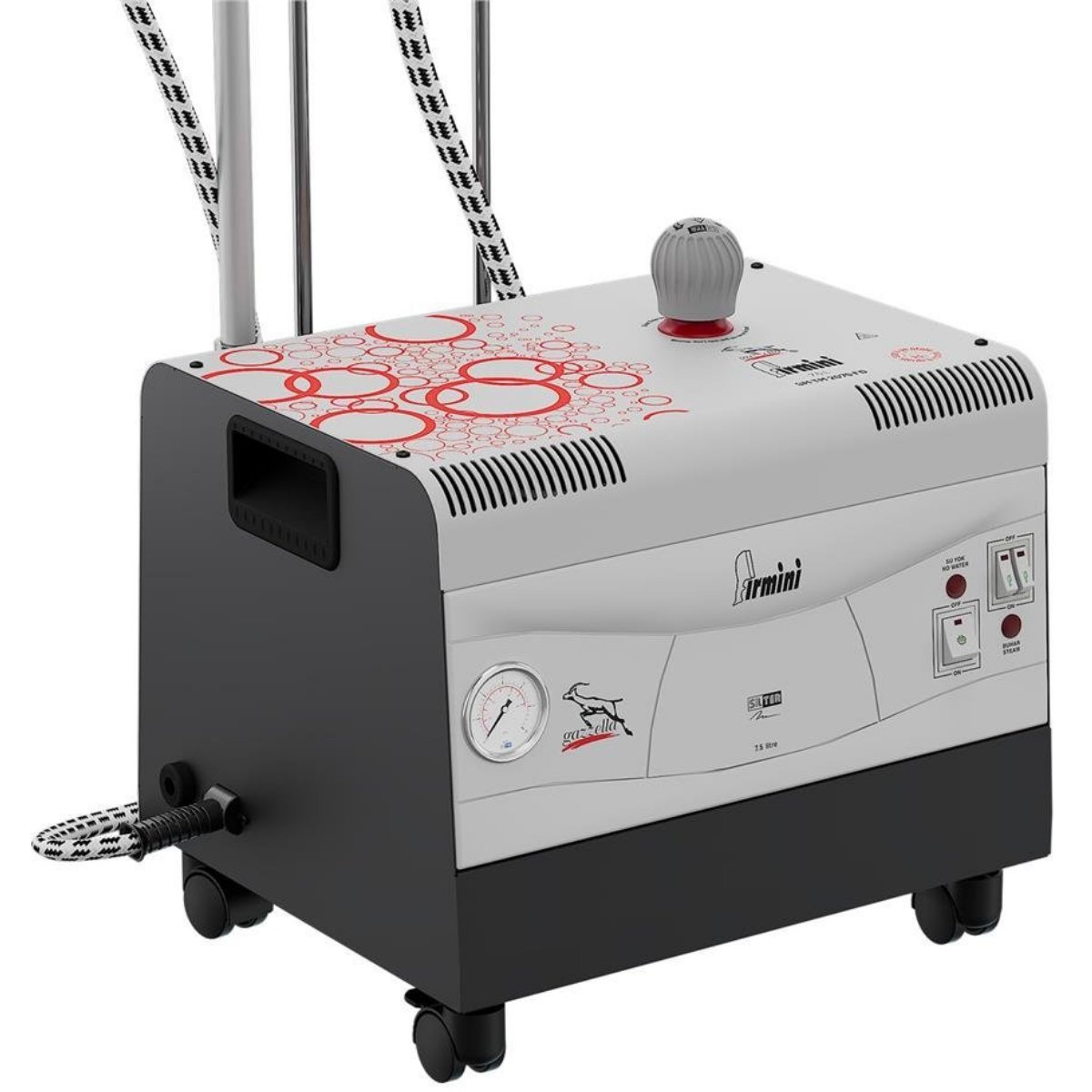 GazellaFirmini SPR/BM 2075 FD Askıda Ütüleme Robotu İki Fırçalı – Döner Başlıklı, 7,5 Litre Buhar KazanlıSPR/BM 2075 FDFirmini SPR BM 2035 FD – Döner Başlıklı, İki Fırçalı Askıda Ütüleme Robotu | 3,5 L Paslanmaz Kazan, 4 Bar Buhar Basınçlı
