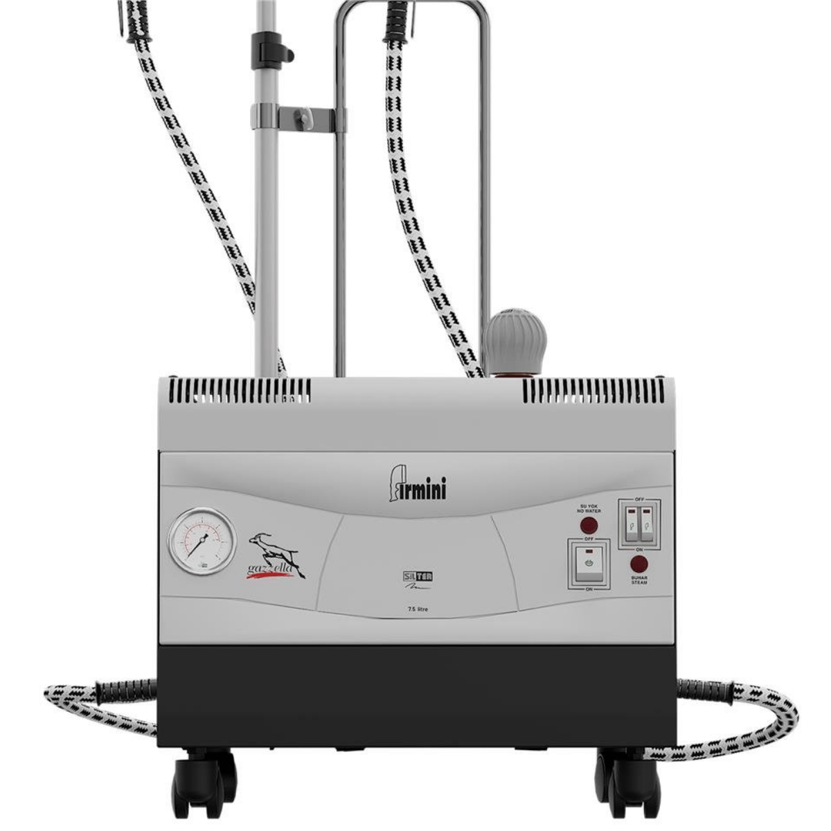 GazellaFirmini SPR/BM 2075 FD Askıda Ütüleme Robotu İki Fırçalı – Döner Başlıklı, 7,5 Litre Buhar KazanlıSPR/BM 2075 FDFirmini SPR BM 2035 FD – Döner Başlıklı, İki Fırçalı Askıda Ütüleme Robotu | 3,5 L Paslanmaz Kazan, 4 Bar Buhar Basınçlı