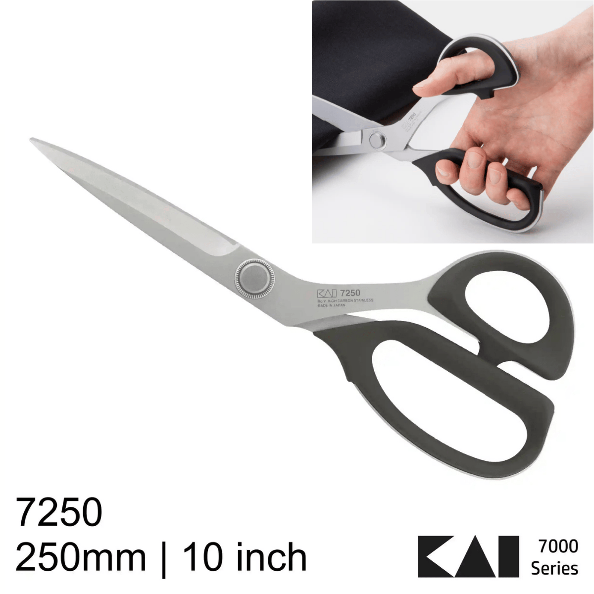 KaiKAI 7250 Plastik Saplı Profesyonel Pastal ve Terzi Makası | Özel Ağızlı, 10″ (25cm)KAI 7250Kai 7250 – 10” (25 cm) Plastik Saplı Özel Ağızlı Profesyonel Makas