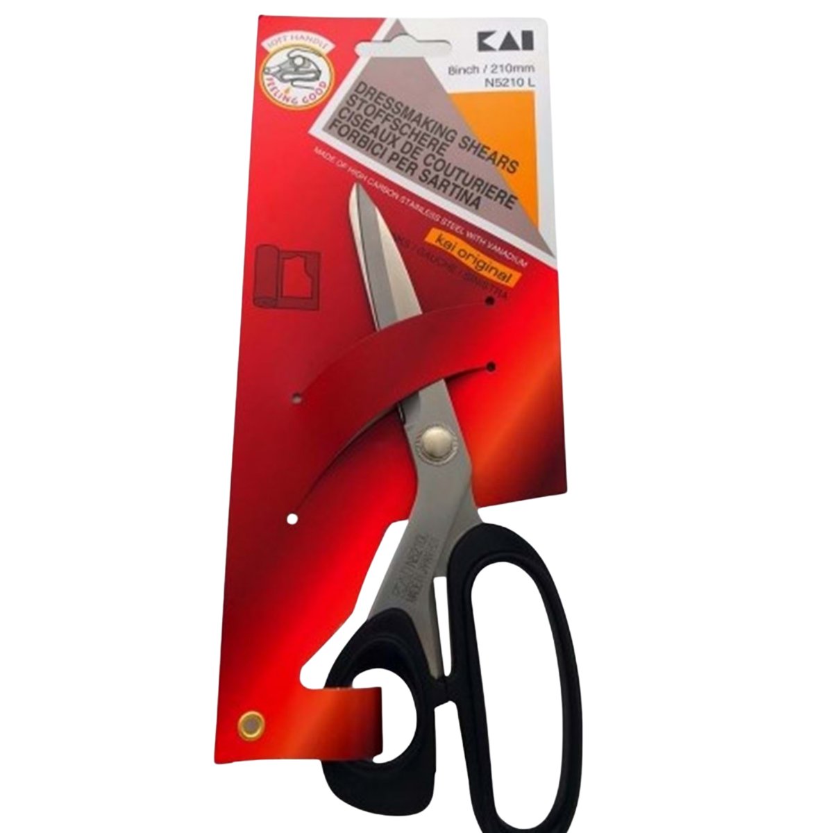 KAI N5210 KE Terzi Makası – Japon Paslanmaz Çelik Plastik Saplı 21 cm (8″)