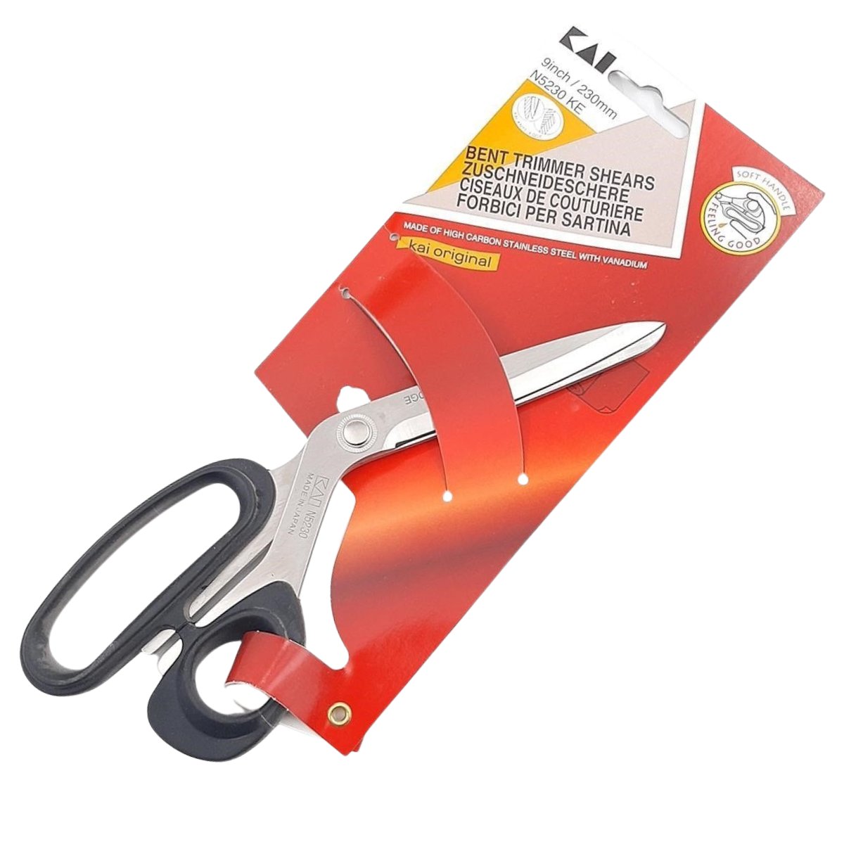 KAI N5230 KE Terzi Makası – Eğri Saplı Japon Paslanmaz Çelik 23 cm (9″)