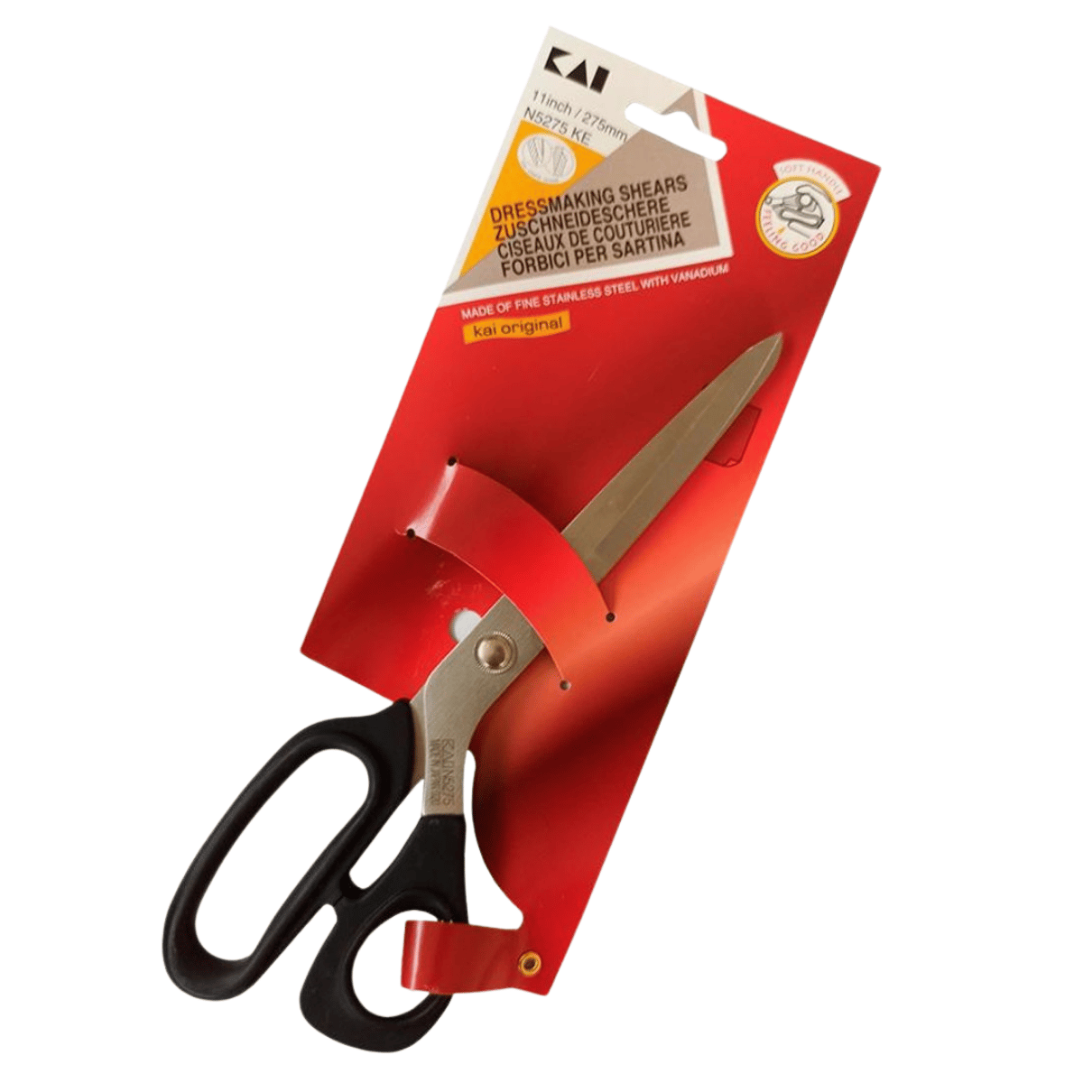 KaiKAI N5275 KE – Japon Paslanmaz Çelik Plastik Saplı Terzi Makası 11″ (27,5 cm)KAI N5275 KEKAI N5275 KE Terzi Makası – Japon Paslanmaz Çelik Plastik Saplı 27,5 cm (11″)