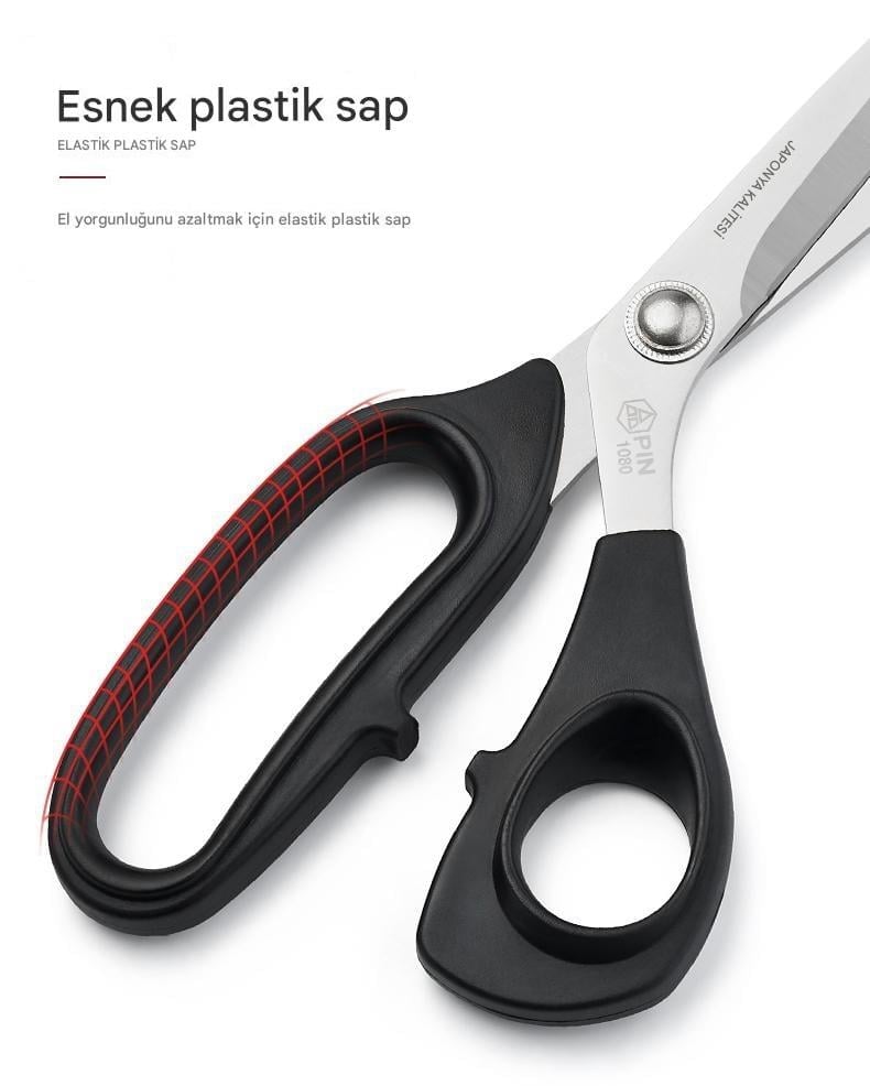 Merze Jilet Ağız Plastik Saplı Makas 8 No | 21 cm Hassas Kumaş Makası – D-197
