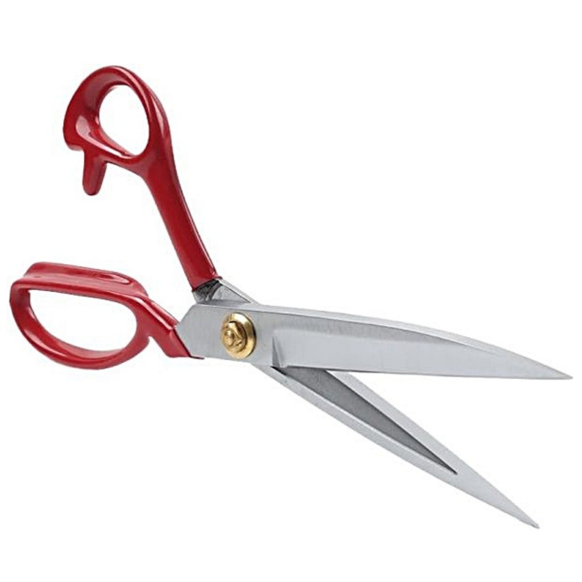 Pin-1084 Kırmızı Saplı Paslanmaz Çelik Terzi Makası – 8″ (21 cm) | Profesyonel Kumaş Kesim Makası