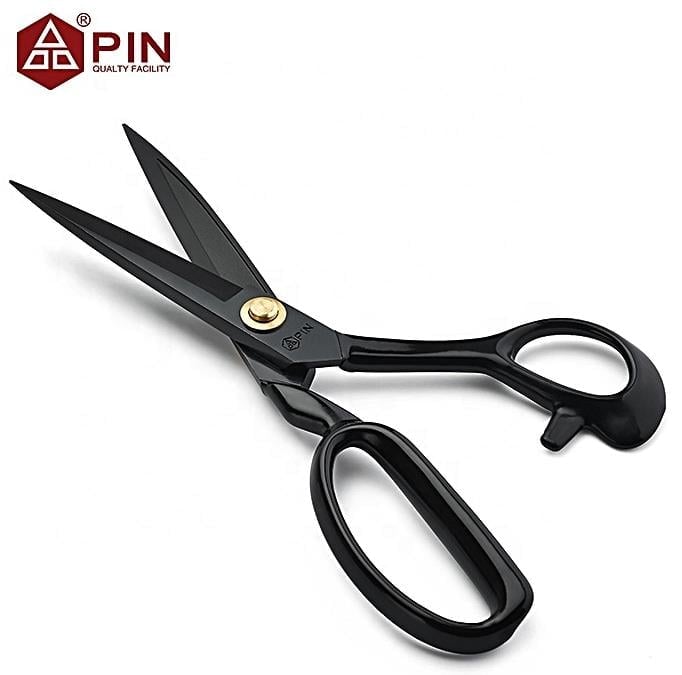 Pin-1084 Siyah Saplı Somunlu Kumaş Kesim Makası – 8″ (21 cm) | Profesyonel Kesim