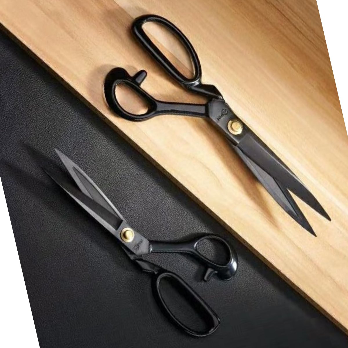 Pin-1104 Solak Siyah Saplı Somunlu Kumaş Kesim Makası – 10″ (26 cm) | PIN-LEFT-10