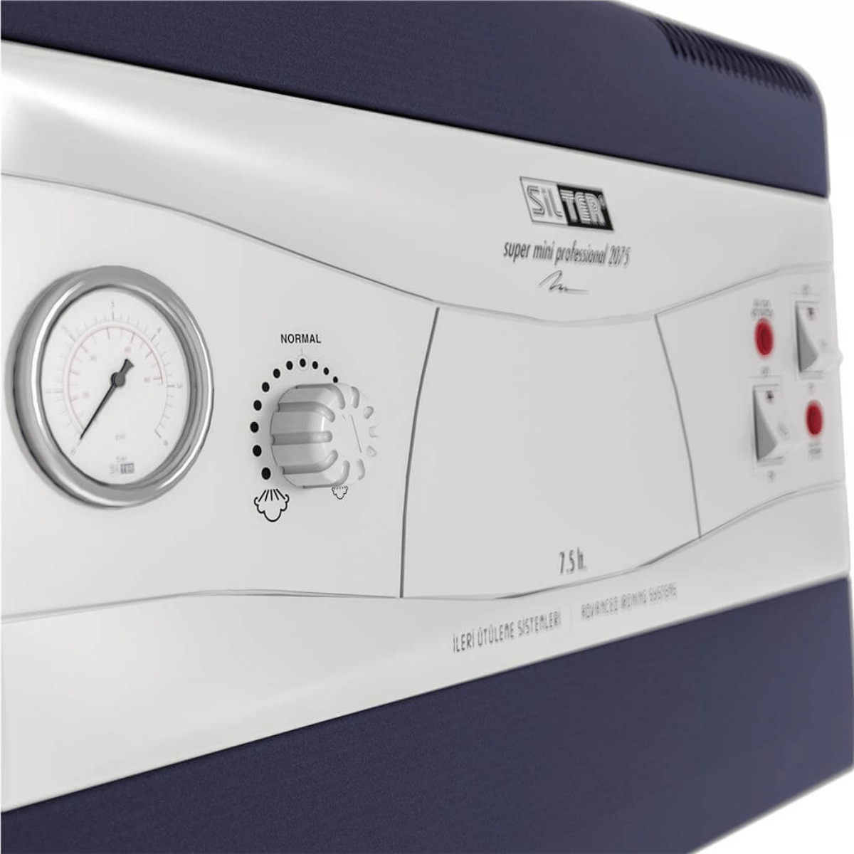 SilterSilter SPR/MN 2075 Profesyonel Buhar Kazanlı Ütü 7,5 LT - Super MiniSPR/MN 2075Silter SPR/MN 2005 E Super Mini – 5 LT Profesyonel Buharlı Kazanlı Ütü (3,5 bar)