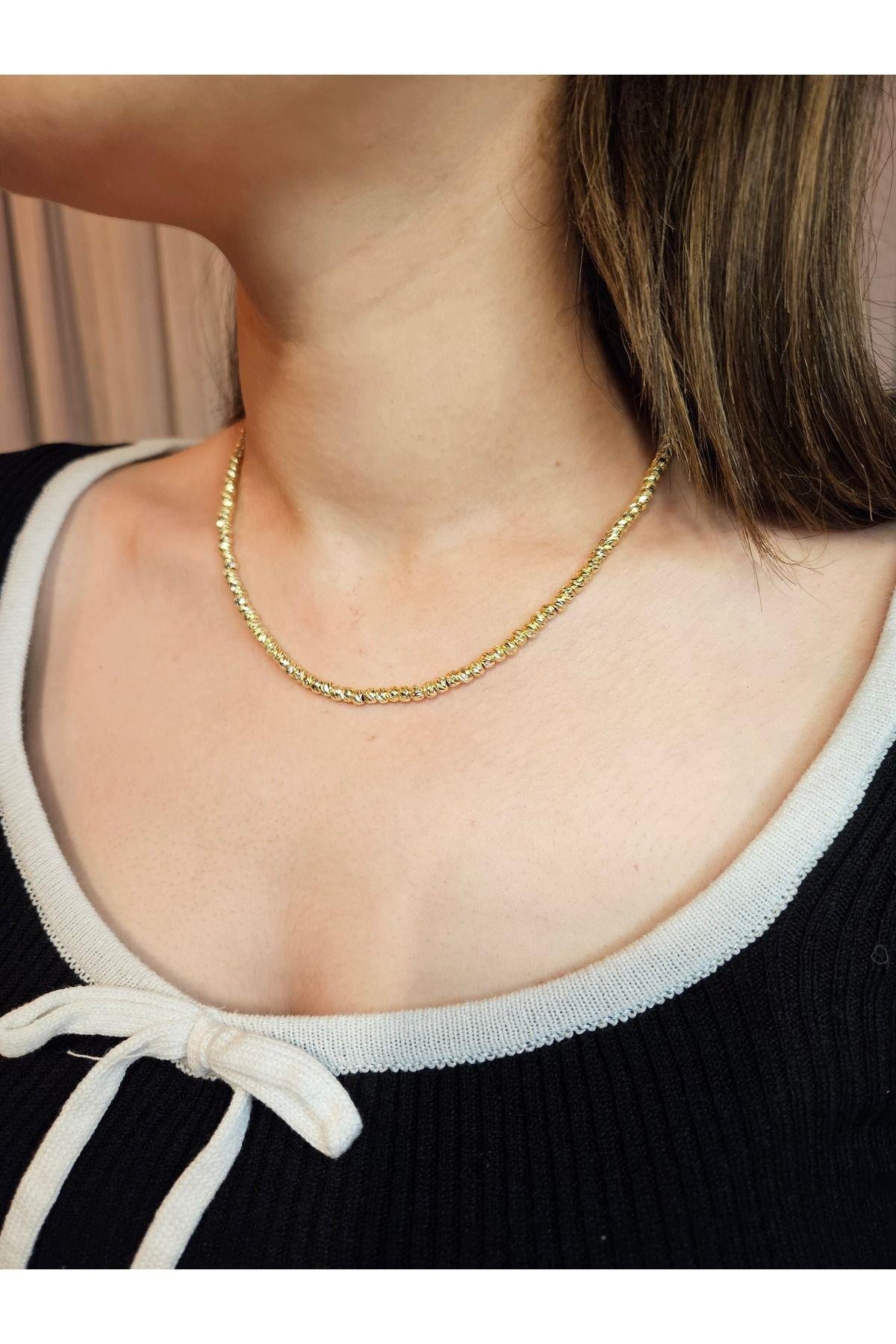 Dorika Topçuk Gold Kolye