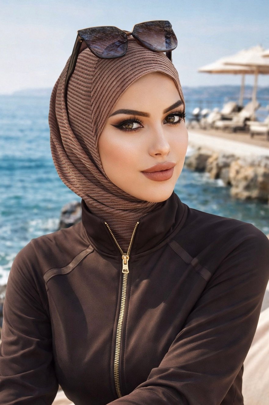 Bakır Çizgili Yüzücü Bonesi - Sporcu Bonesi