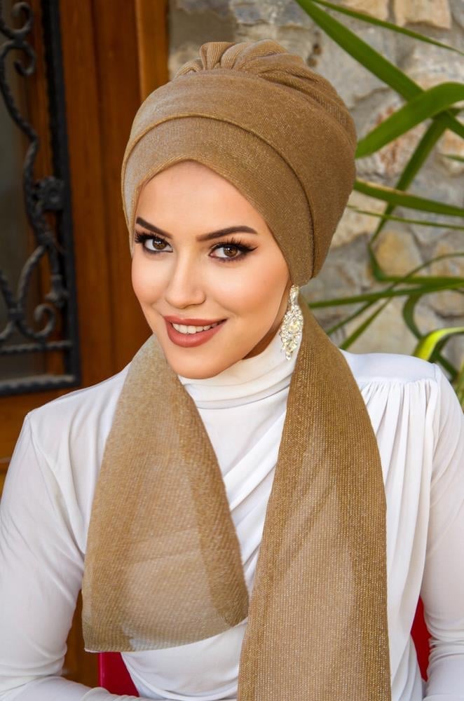 Bakır Işıltılı Atkılı Bone