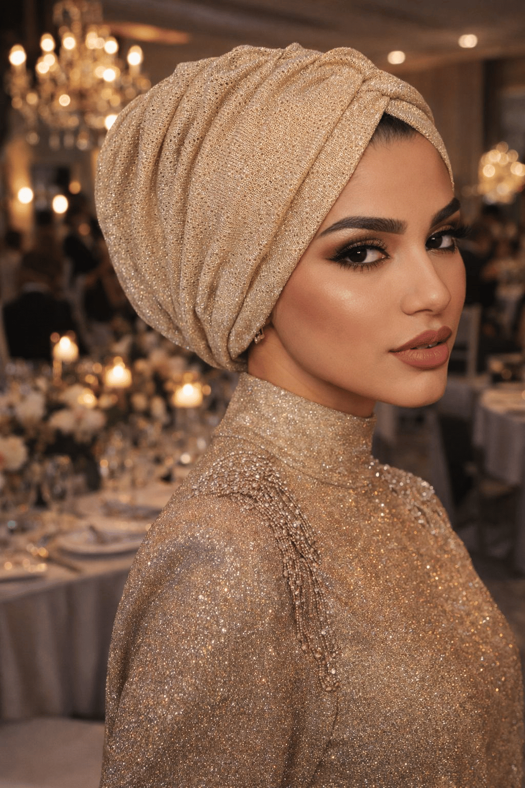 Bal Köpüğü Işıltılı Büzgülü Salaş Bone