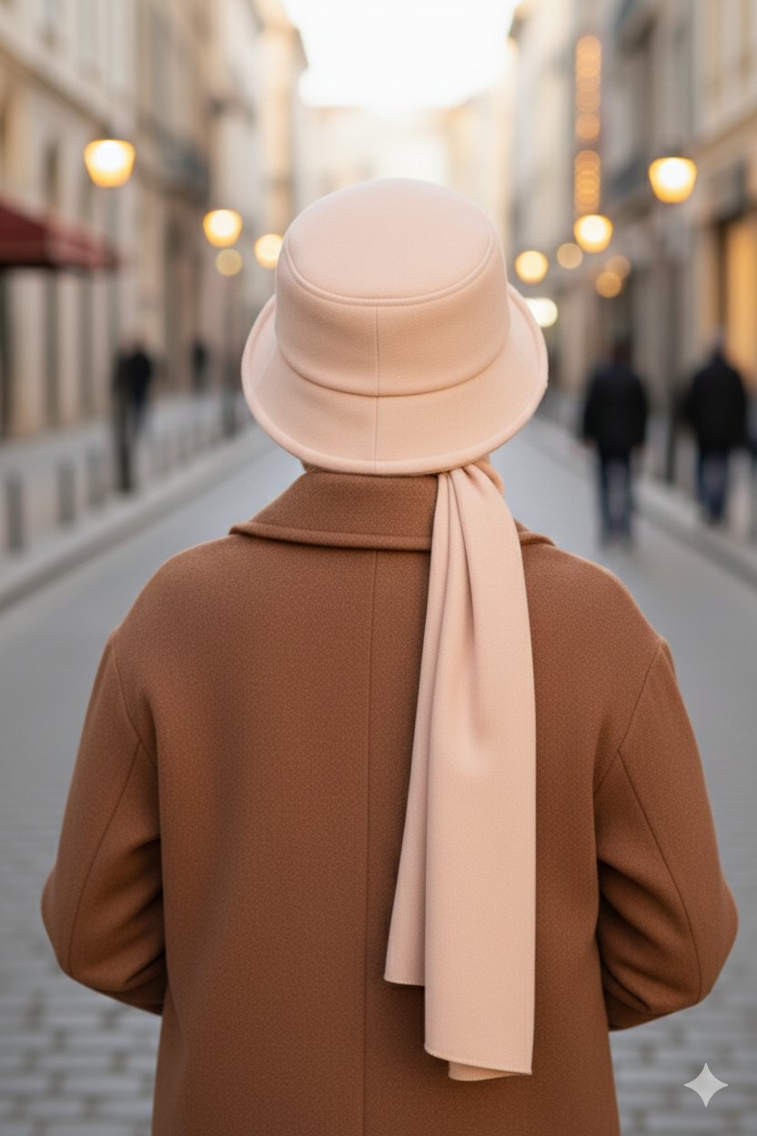 Bej Atkılı Vintage Şapka