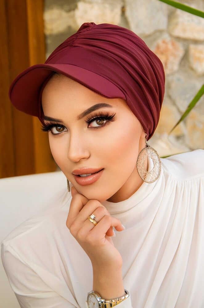 Bordo Havuz - Deniz Şapkası / Mayo Üstüne Kullanılabilir