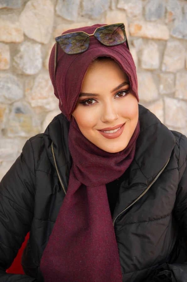 Bordo Tesettür Şapka
