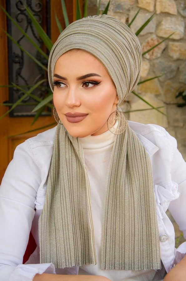 Dore Simli Piliseli Abiye Atkılı Bone