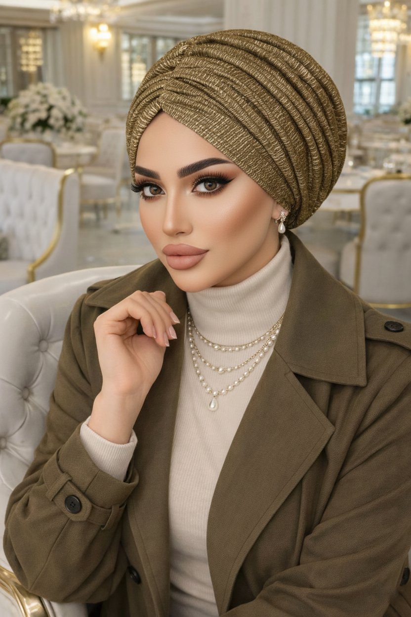 Ekru Simli Piliseli Burgu Model Abiye Bone