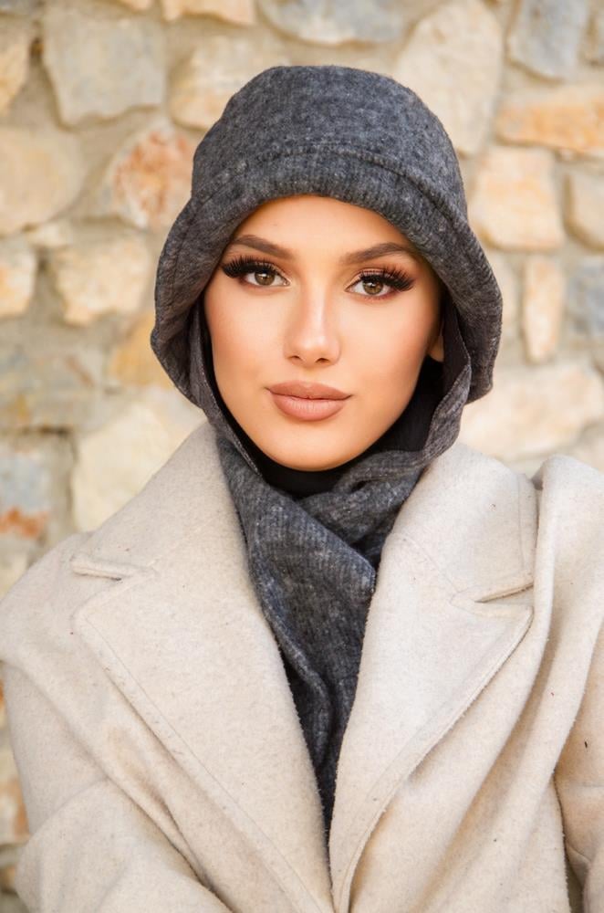 Füme Atkılı Vintage Şapka