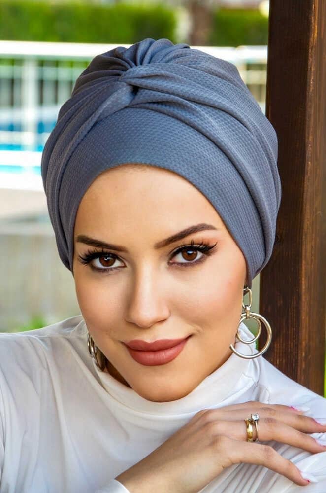 Gri Burgu Detaylı Bone