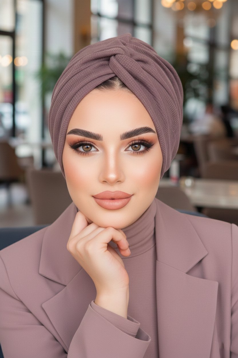 Gri Burgulu Hazır Düğüm Bone