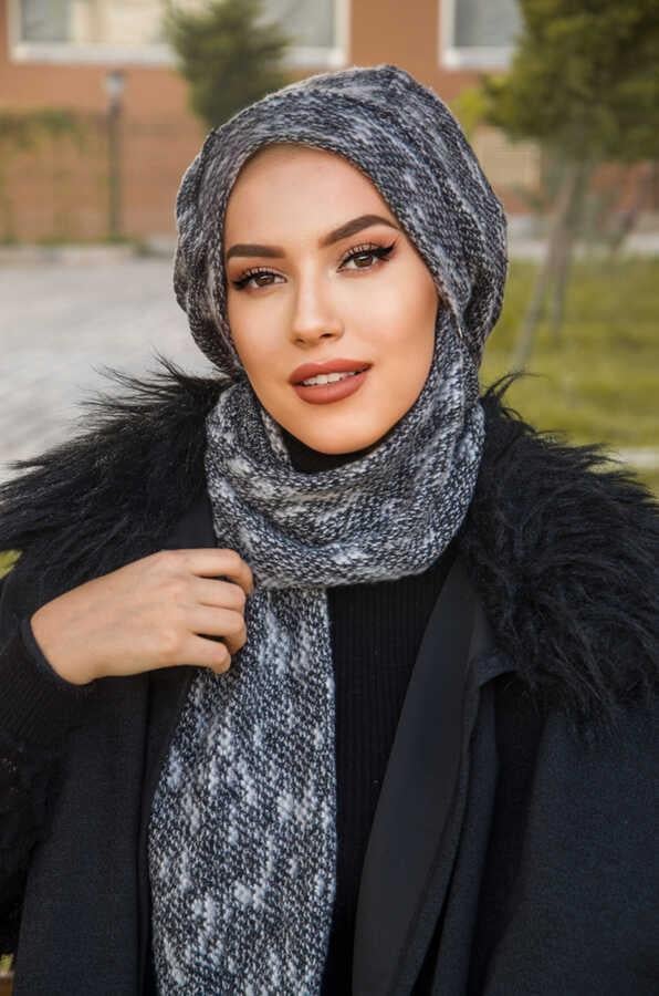 Gri Melanj  Tesettür Bere