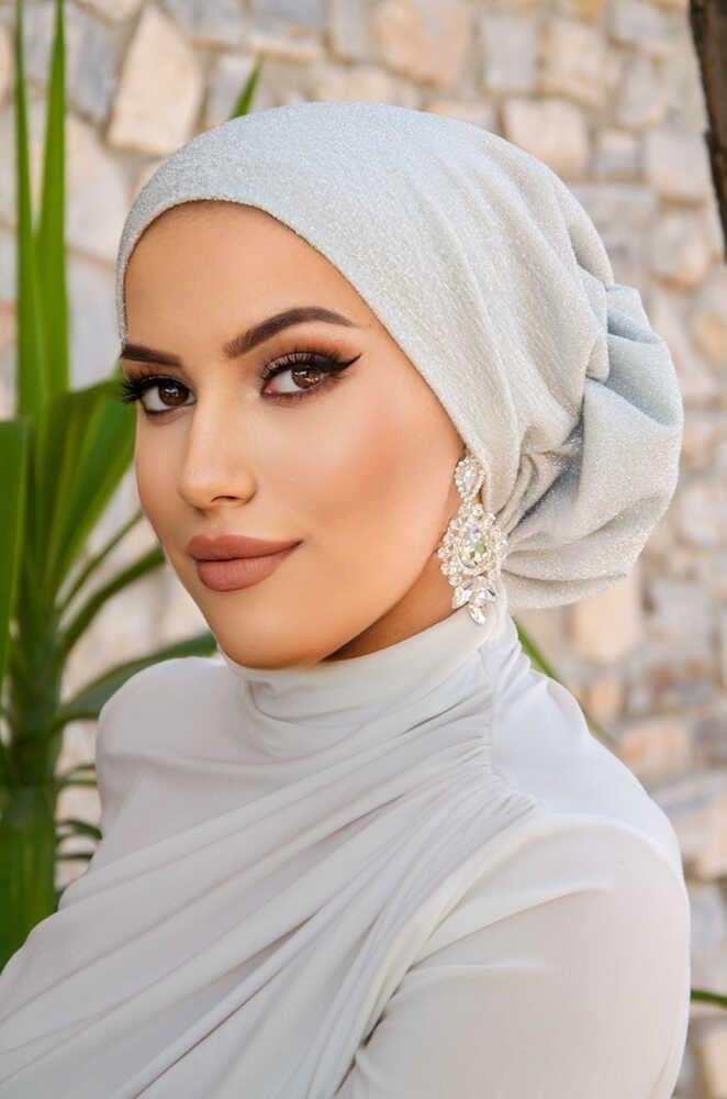 Gümüş Çağla Hazır Türban