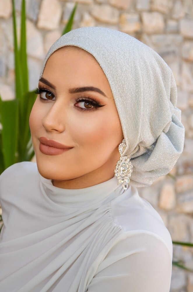 Gümüş Çağla Hazır Türban