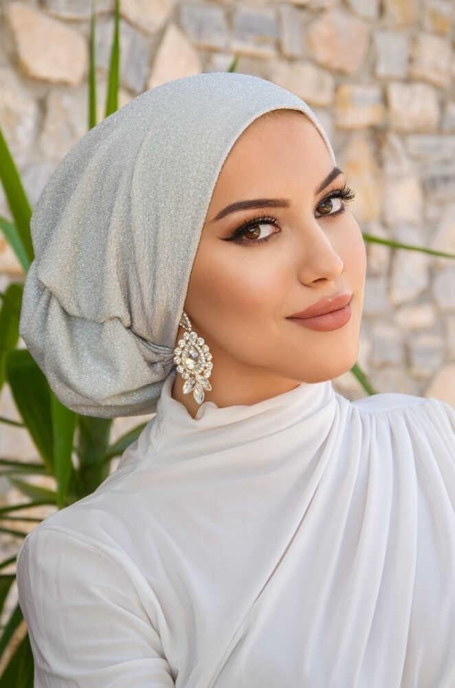 Gümüş Çağla Hazır Türban