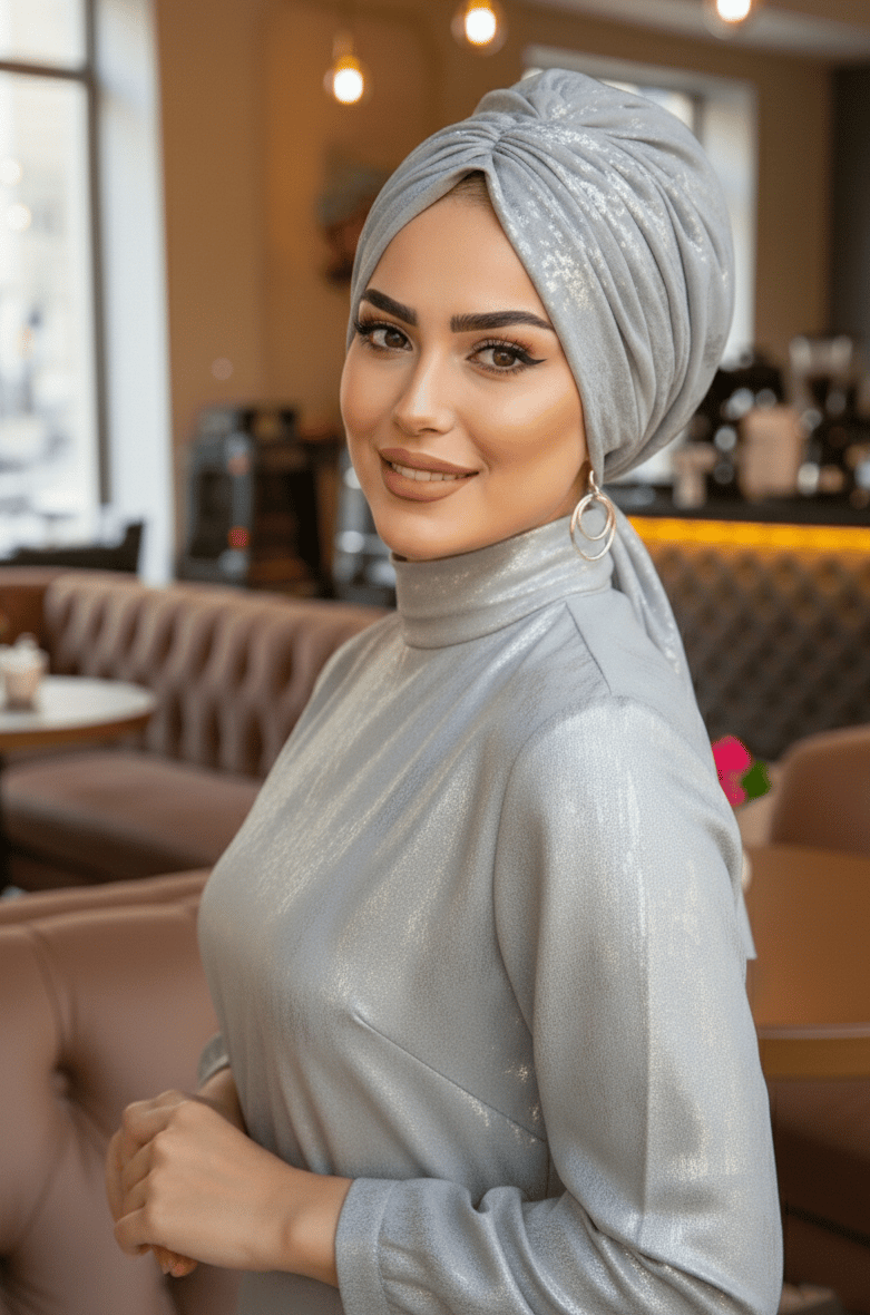 Gümüş Varaklı Tokalı Bone