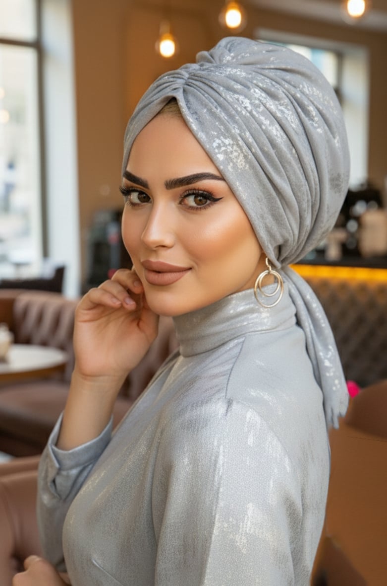 Gümüş Varaklı Tokalı Bone