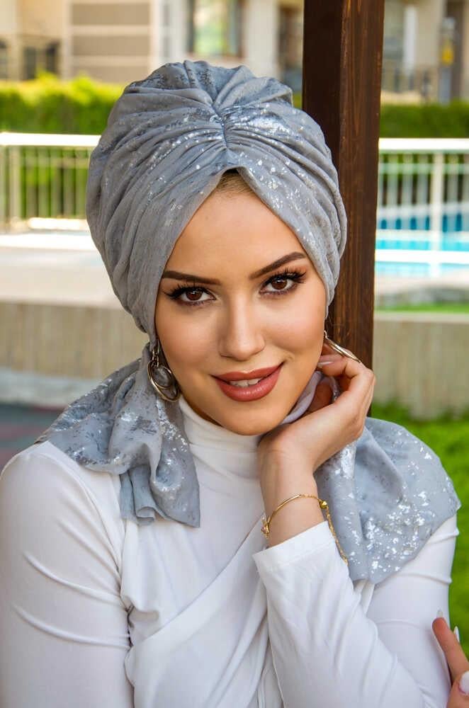 Gümüş Varaklı Tokalı Bone