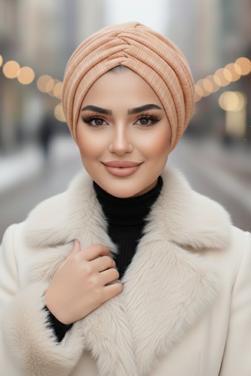 Haki Abiye Hazır Türban Bone - 60300