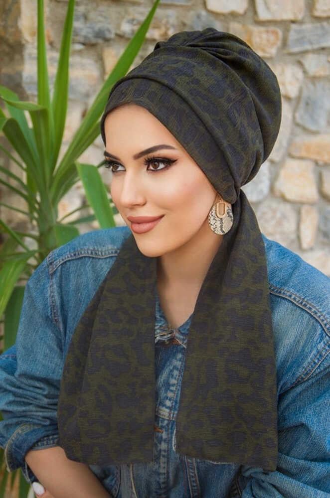 Haki Desenli Atkılı Bone