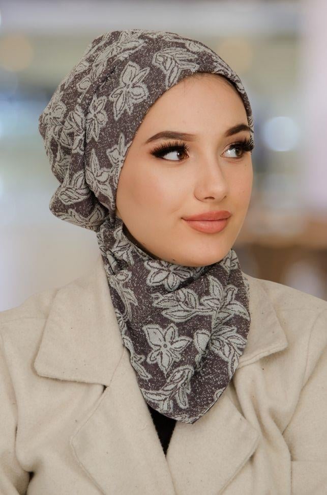 Haki Fiyonklu Kapitone Tesettür Bere