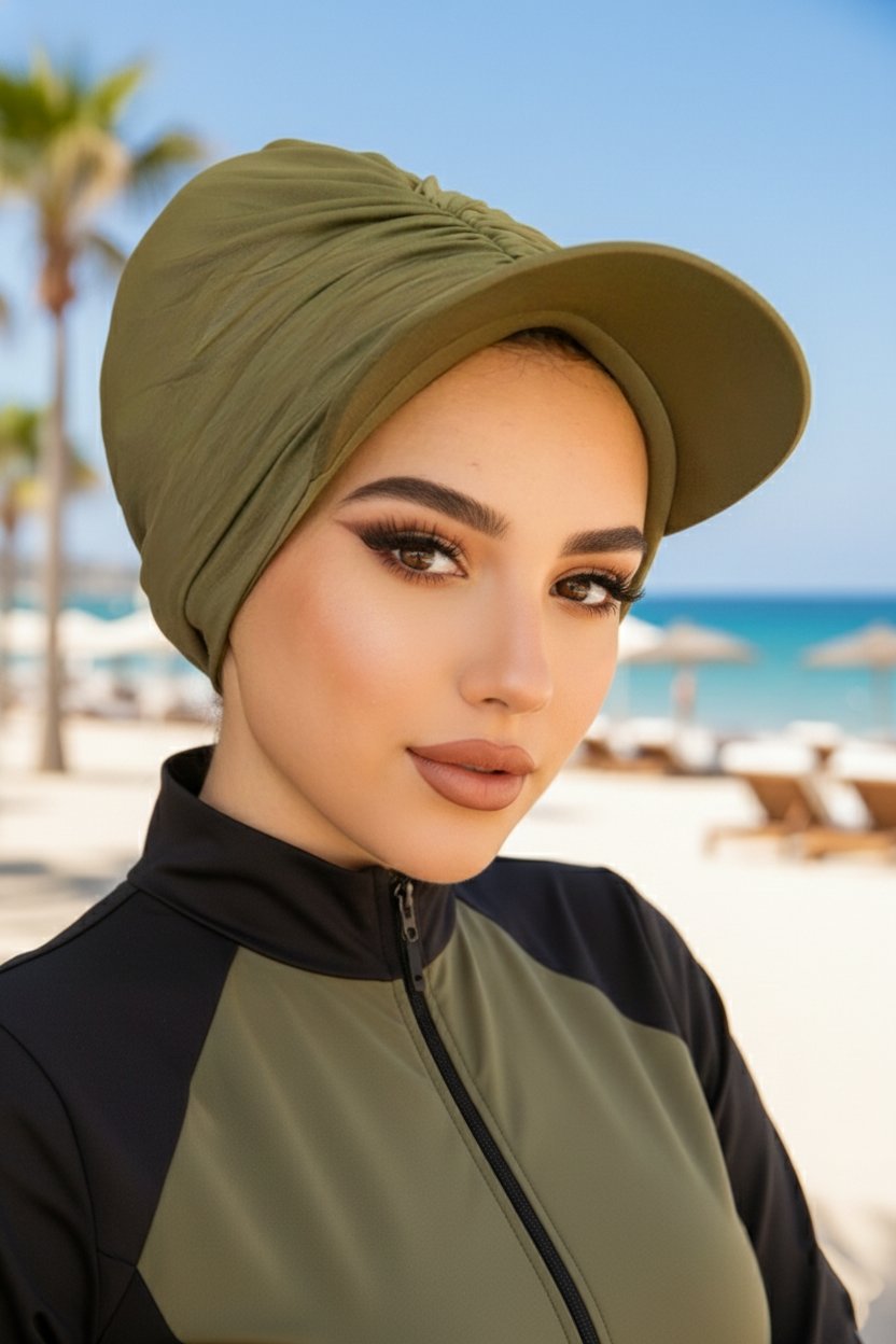 Haki Havuz - Deniz Şapkası / Mayo Üstüne Kullanılabilir