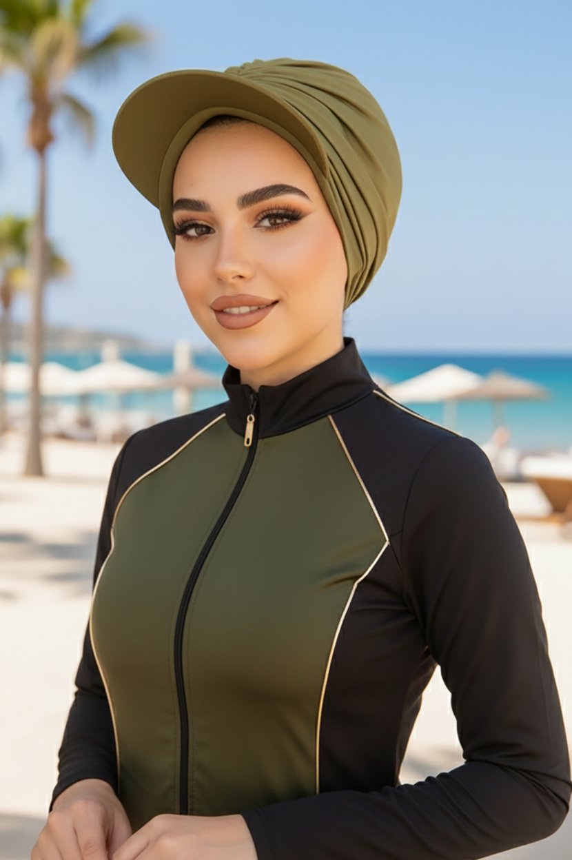 Haki Havuz - Deniz Şapkası / Mayo Üstüne Kullanılabilir