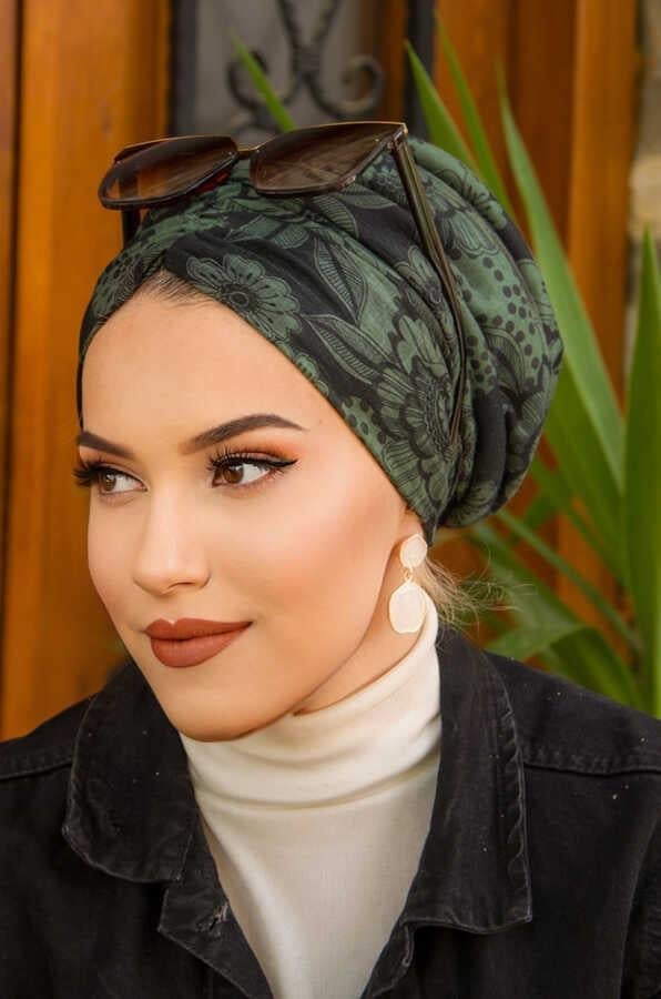 Haki Siyah Drapeli Dolgulu Bone