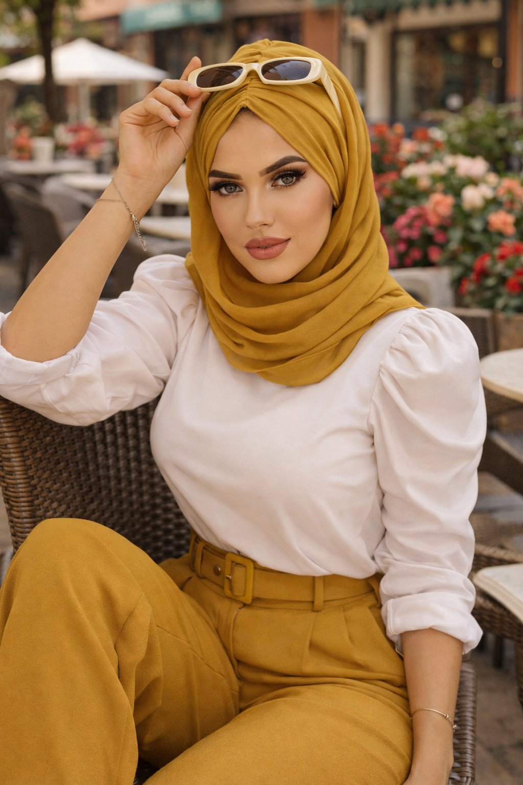 Hardal Büzgülü Hazır Şal