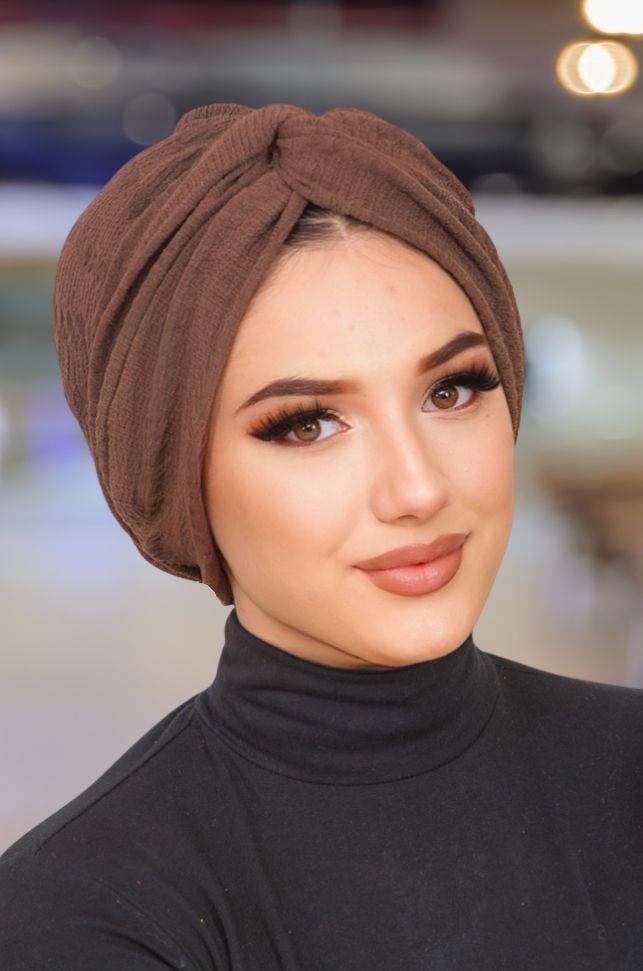 Karamel Kahve Burgu Hazır Bone