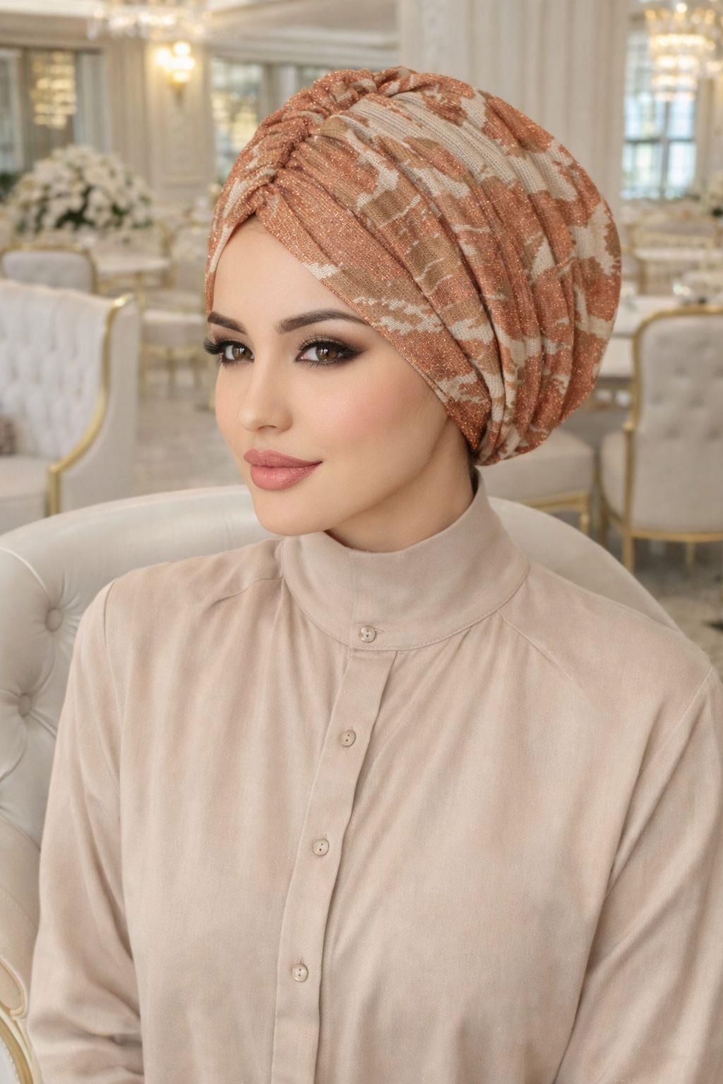 Kemik Bakır Işıltılı Büzgülü Bone